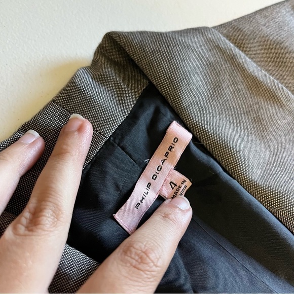 Philip DiCaprio Single Button Longline Blazer Gray Wool Silk Women’s 4 - Picture 7 of 7